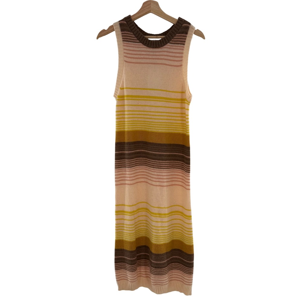 NWT Free People Native Youth Penny Knit Striped Dress Size L